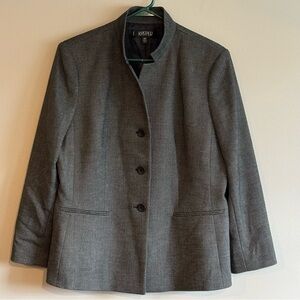 Kasper Women's Gray Stand-Collar Blazer Jacket Size 16P